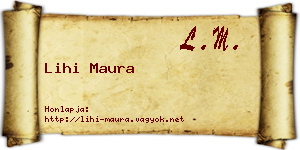 Lihi Maura névjegykártya